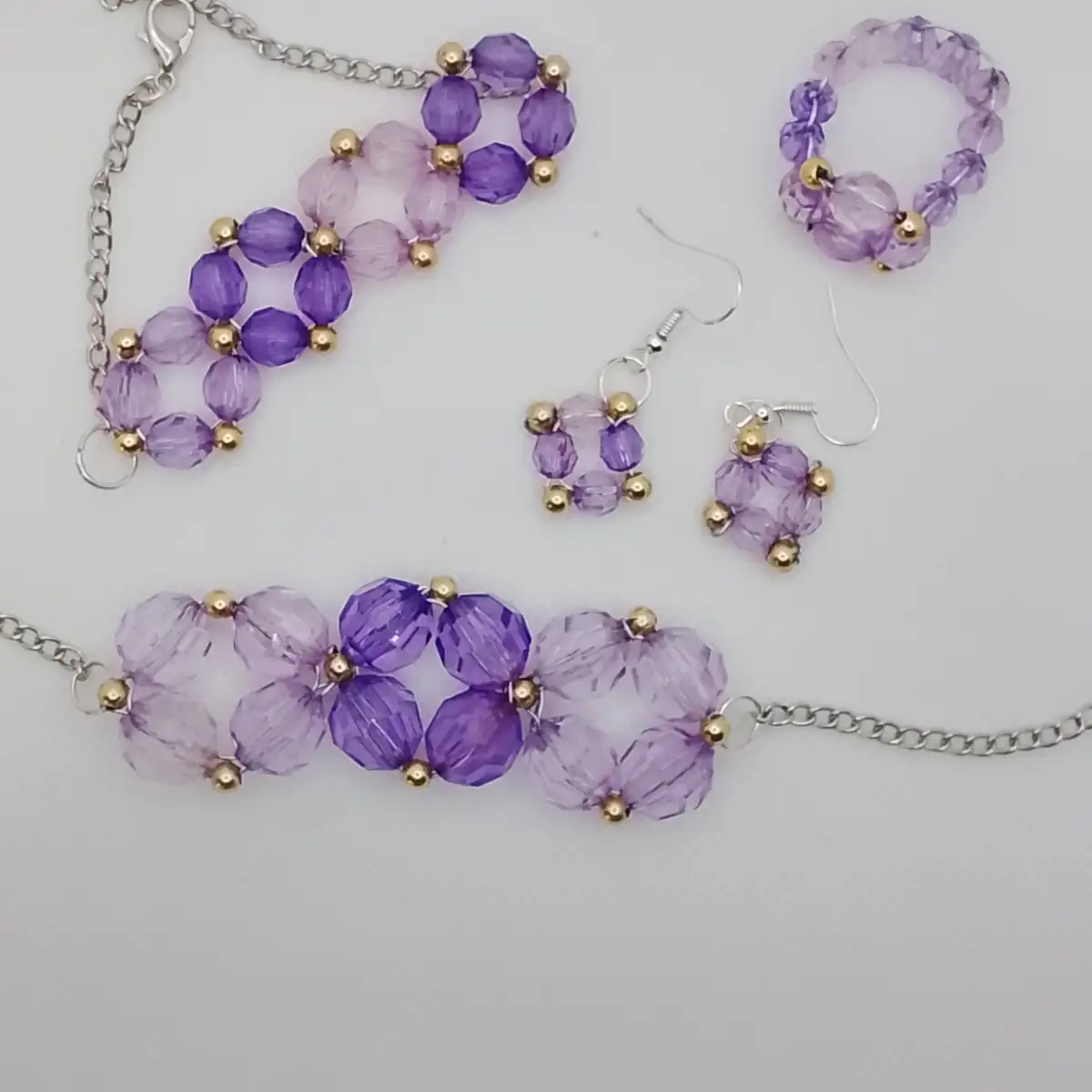 Parure "Améthyste Florale"