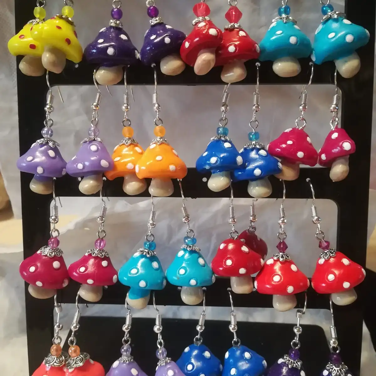 Boucle d’oreille champignon