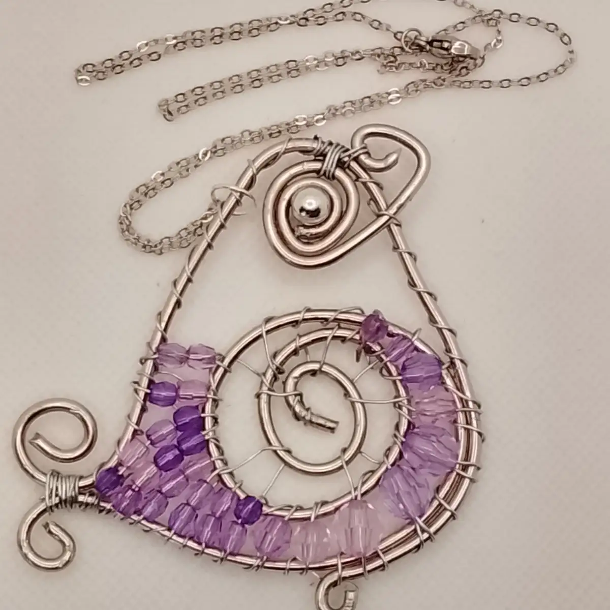 Pendentif "Oiseau Lilas"