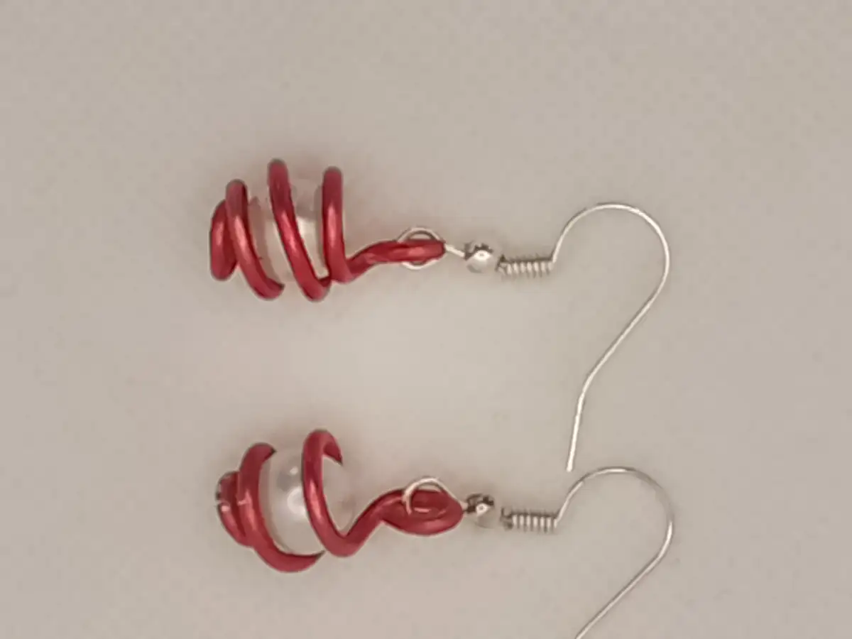 Boucles d'Oreilles "Cocon Cerise"