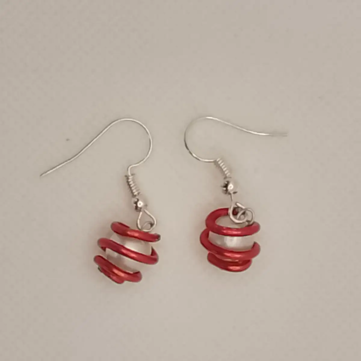 Boucles d'Oreilles "Mini Cocon Rouge"