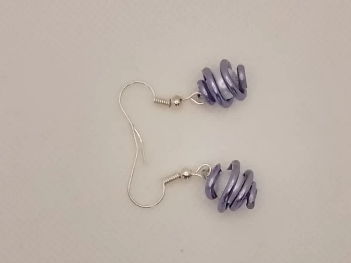 Boucles d'Oreilles "Mini Cocon Lilas"