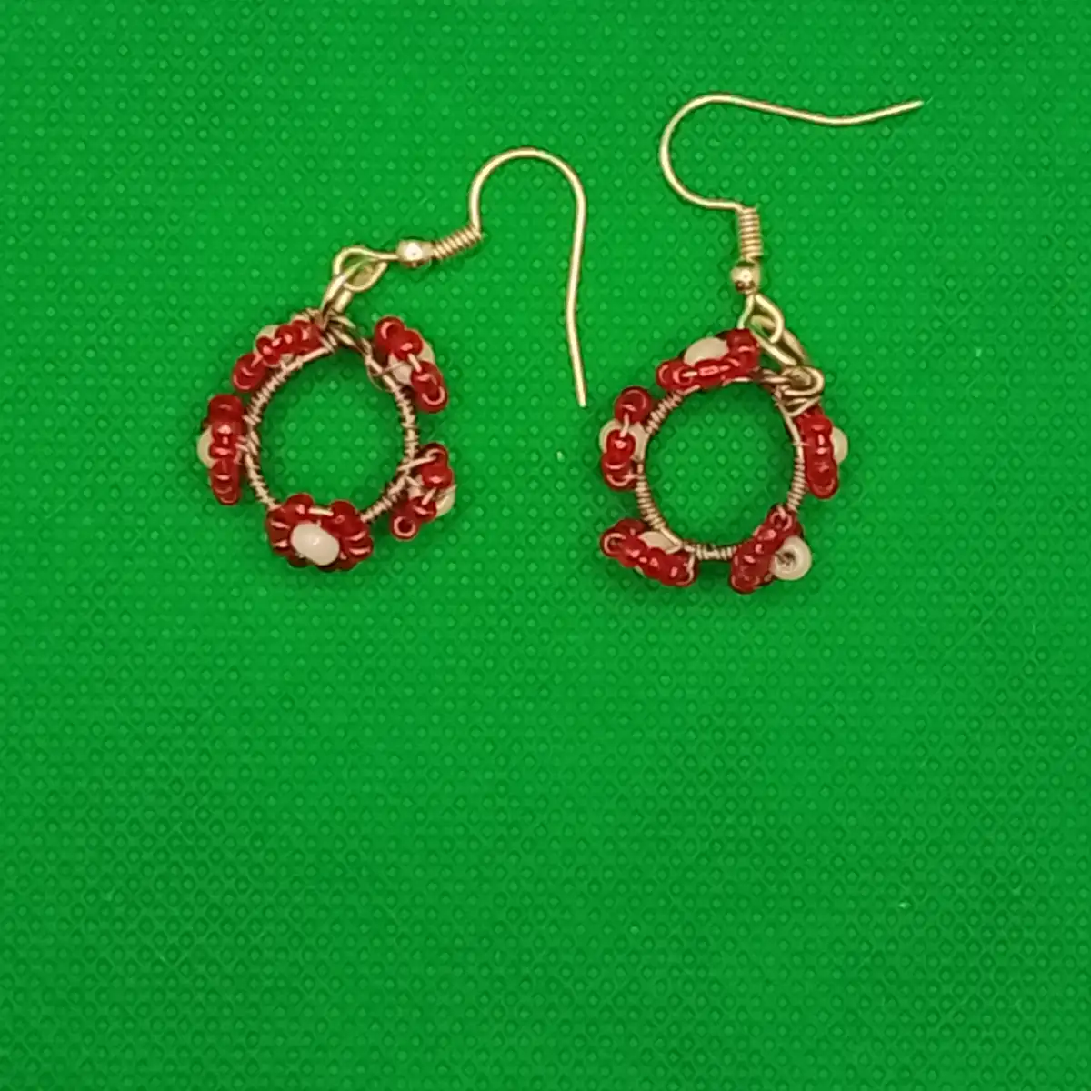 Boucles d'Oreilles "Mini Cerise Givrée"
