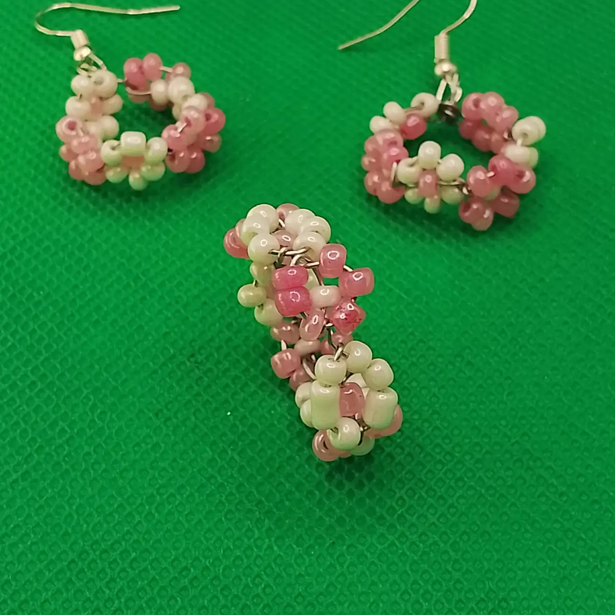 Ensemble Pétales Roses Tissés