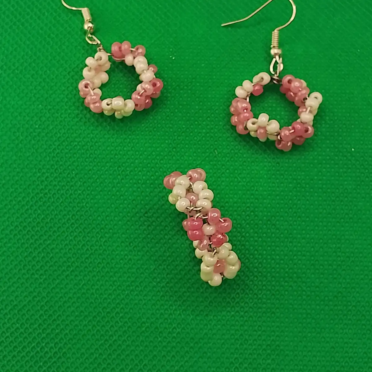 Ensemble Pétales Roses Tissés