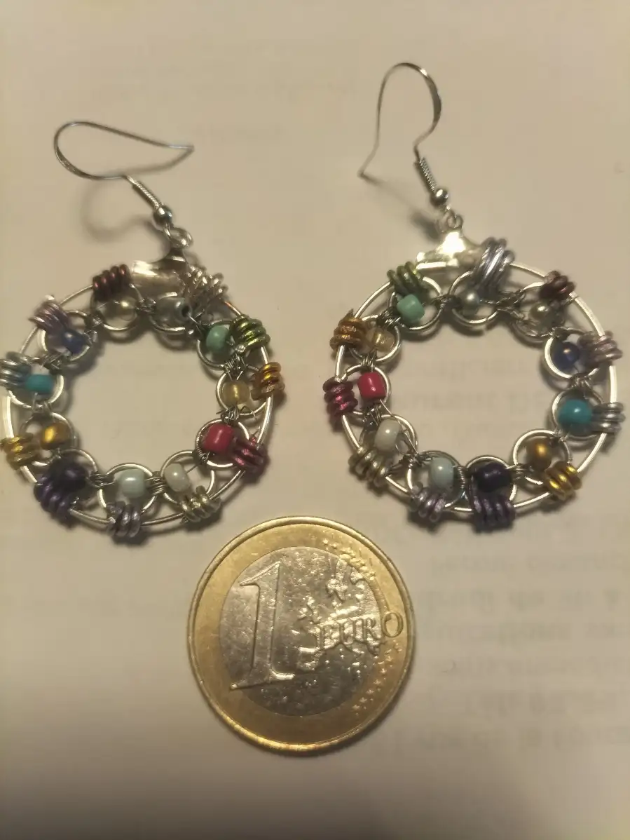 Créoles Arc-en-Ciel Enroulées"