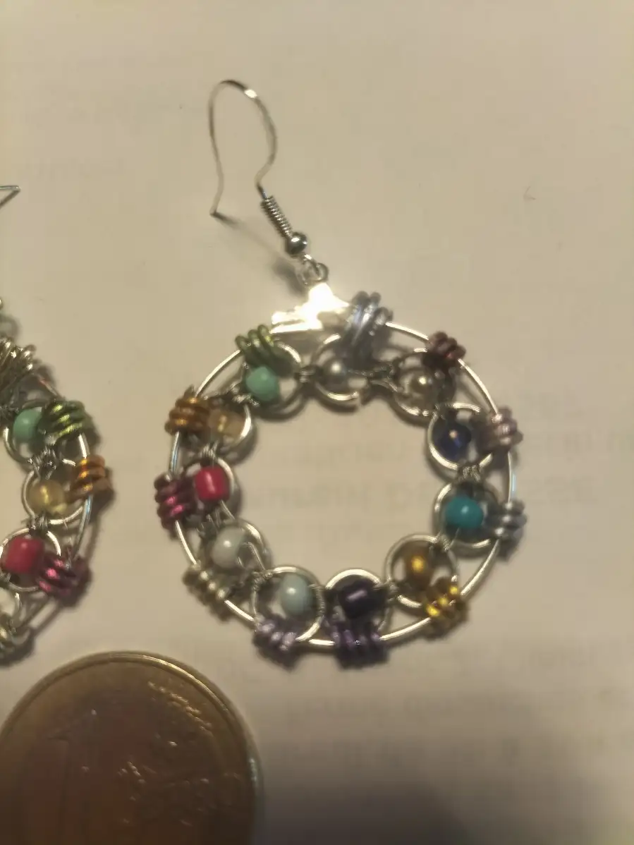 Créoles Arc-en-Ciel Enroulées"