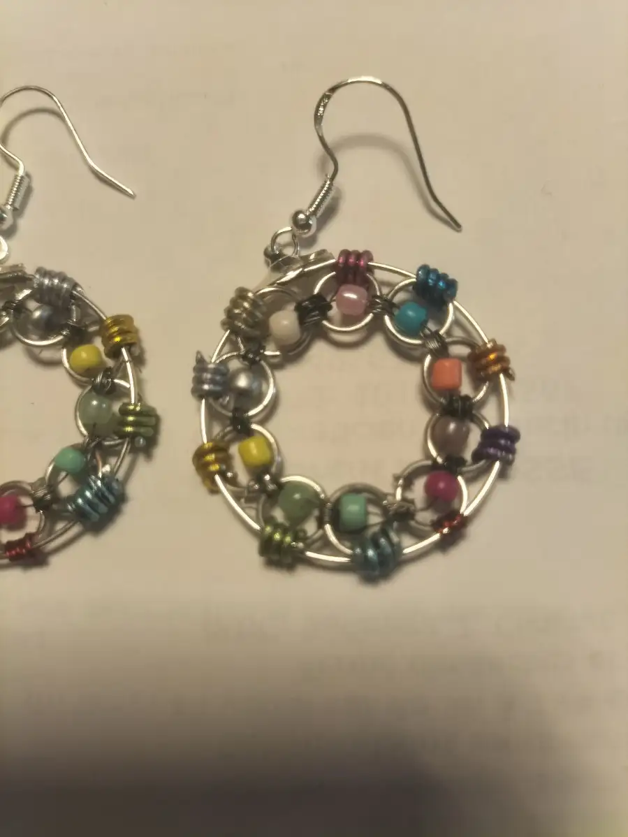 Créoles Arc-en-Ciel Enroulées"